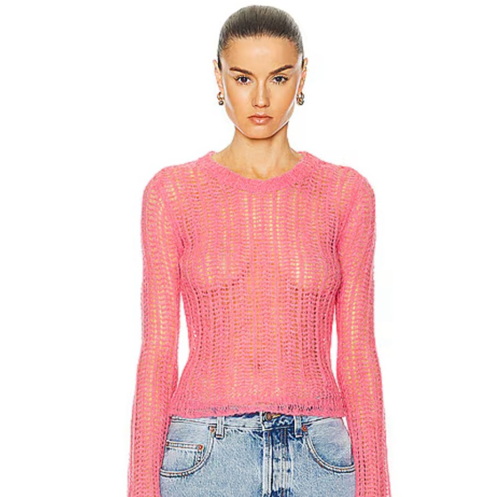 Stella McCartney Airy lace Pink Knit Sweater
